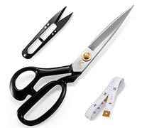 Professional Left Handed Dressmaking Scissors, 10 inch High Carbon Steel Fabric Shears for Leather, Fabric & Artwork (White)