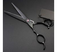 Professional Left-Handed Hairdressing Scissors Kit, 7.0 Inch Straight & Thinning Shears, E Flat Cut (E1, 7 Inch)