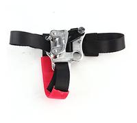 Professional Left Right Foot Ascender Anti Drop Protector Climbing Equipment for Mountaineering Rock Climbing Rescue Aerial Work Made of Aviation Aluminum Lightweight Durable (Left foot riser/silver)