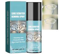 Professional Lens Scratch Removal Spray,Glass Scratch Remover & Screen Cleaner Spray with Quick Cleaning,Clear Vision,Includes Glasses Wipes & Glass Cleaning Cloth,Easy to Carry Window Cleaner Spray