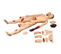 Professional Life-Size Trauma Patient Simulator, Multi-Functional CPR & Wound Care Training Manikin with Realistic Anatomy for Clinical Skills, First Responder & Nursing Education