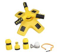 Professional Linkable Sprinkler Systems for Farms and Gardens 3 Sprayer Heads with Auto Rotation Technology Interconnectable Sprinklers