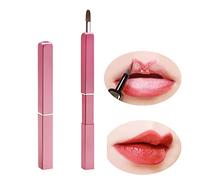 Professional Lip Brush Applicators, Exquisite Retractable Lipstick Brushes for Women, Portable Lipstick Gloss Makeup Brush Tool for Girls (Pink)