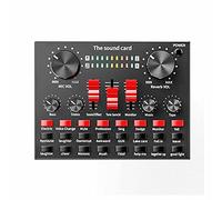Professional Live Streaming Sound Card USB Audio Interface Mixer DJ Sound for Recording Microphone Guitar