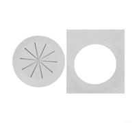 Professional Looking Workspace with PVC Desk Wire Hole Covers That Are Easy to Apply (White 53MM)