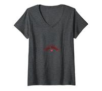 Professional Love Maker: Romantic Cupid Valentine Gift V-Neck T-Shirt, Women, Dark Heather Grey, M