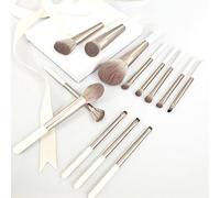 Professional luxury makeup brush set, white wood handle synthetic hair powder, eyeshadow, makeup brush cosmetic tools set, of brush