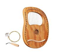 Professional Lyre Harp, 10/16/15/19 Strings Mahogany Wood Lyakin Stringed Instruments with Spare Strings, Gift for Music Lovers Students Beginners (Color : 16 Strings)