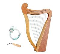 Professional Lyre Harp, 10/16/15/19 Strings Mahogany Wood Lyakin Stringed Instruments with Spare Strings, Gift for Music Lovers Students Beginners (Color : 19 Strings)