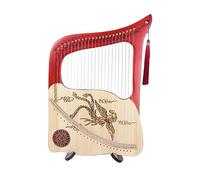 Professional Lyre Harp - Phoenix Series, 24 Strings Mahogany Wood Lyakin Stringed Instruments, Gift for Music Lovers Students Beginners (Color : Red)