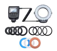 Professional Macro Rings Flashing Light with LCD Controller 7 Brightness Modes and 8 Adapters for DSLR Camera Photography Enthusiasts LED Macro Photography Flash Light