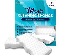 Professional Magic Erasers By Smith’s® | 2 Pack | 12.1 x 6.6 x 2.2 cm | Heavy Duty, Chemical-Free Magic Sponges for Cleaning & Removing Stains | 4x Stronger & 4x More Durable