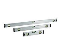 Professional Magnetic Spirit Level Set - 3 Sizes (300mm, 600mm, 1000mm) - Builders Construction Tools - Aluminium Body, Horizontal & Vertical Vials - Strong Magnets for Hands-Free Use