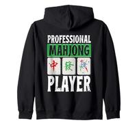 Professional Mahjong Player, Tile Game Player, Mah Jong Zip Hoodie
