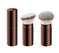 Professional make-up brush for fine powder, a perfect make-up face with soft natural hair bristles (brown, 10 cm)