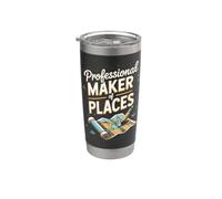 Professional Maker of Places Cartographer Mapmaker GIS Stainless Steel Insulated Tumbler