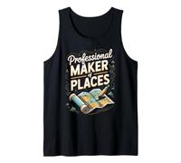 Professional Maker of Places Cartographer Mapmaker GIS Tank Top
