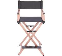 Professional Makeup Artist Chair, Aluminium Folding Director's Chair with Footrest, 300 lbs Capacity