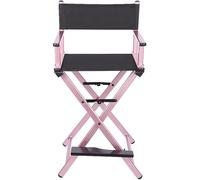 Professional Makeup Artist Chair, Aluminium Folding Director's Chair with Footrest, 300 lbs Capacity