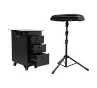Professional Makeup Box - Portable Tattoo Travel Case with Armrest, 3 Drawers, Combination Lock & Handles - Tattoo Artist's Work Station