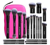 Professional Makeup Brushes BS-MALL With Travel Case - Kabuki Brush Eyeshadow Brush, Concealer Brush, Blush Brush Bronzer & Foundation Brush 20 Pcs, Labeled Daily Use & Versatile Occasions Gift Box