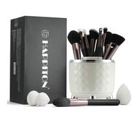 Professional Makeup Brushes Set 17PCS Beauty Tool Kits for Eye Face Foundation Blender Concealer Makeup Brush With Rotating Turnable Holder