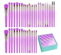 Professional Makeup Brushes Set 40 Pieces Quality Bristles Makeup Brushes with Concealer Eyeshadow Brush Lilac