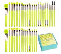 Professional Makeup Brushes Set 40 Pieces Quality Bristles Makeup Brushes with Concealer Eyeshadow Brush Yellow