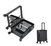 Professional Makeup Case Large Empty Cosmetic Bag Multifunctional Beauty nizer with Shoulder Strap Ideal for Hairdressers & Nail Technicians (Size: C)