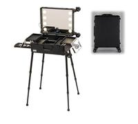Professional Makeup Case Large Empty Cosmetic nizer with Shoulder Strap Beauty & Nail Salon Storage Stylish Makeup Box with Shelf Ideal for Artists & Beauty Enthusiasts