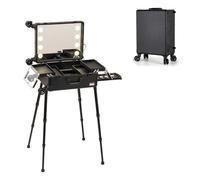 Professional Makeup Case with Dividers Portable Cosmetic nizer Beauty Storage Box Travel Makeup Kit Stylish Makeup Bag for Cosmetics Ideal for Makeup Artists and Enthusiasts (Size: C)