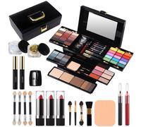 Professional Makeup Kit for Women Girl Full Kit with Mirror 60 Colors All in One Make up Gift Set Included Eyeshadow,Blusher,Highlighter,Compact Powder,Brow Powder,Lipstick,Glitter,Eyeliner,Mascara 02