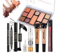 Professional Makeup Set,MKNZOME Essential Make Up Set With Cosmetic Bag Portable Travel Make-up Palette Birthday Xmas Gift Set Makeup Brush Set Eyeshadow Foundation Lip Gloss for Teenagers & Adults