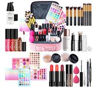 Professional Makeup Set,MKNZOME Luxurious Makeup Starter Kit With Cosmetic Bag Travel Make Up Gift Set for Women Birthday Xmas Full Sized Eyeshadow Foundation Lip Gloss Concealer Makeup Brush