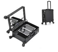 Professional Makeup Trolley Case for Women 360° Rotating Cosmetic nizer Makeup Storage Box Multi Layer Makeup Bag Travel Friendly Cosmetic Kit Stylish Makeup Case