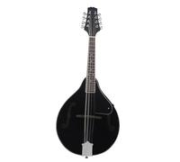 Professional Mandoline Instrument A-Style 8-String Basswood Mandolin Musical Instrument With Rosewood Steel String Mandolin Guitar Instrument Adjustable(Black)