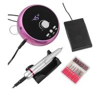 Professional Manicure Drill Machine 45000RPM Electric Nail Drill Machine White Pink Purple Nail Sander Gel Cuticle Remove(DMJ-203-Purple)