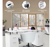 Professional Manicure Table Nail Technician Beauty Salon Station Storage Desk