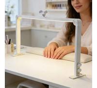 Professional Manicurist Desktop Lamp, 420 LED Beads, 48W Nail Tech Lamp with Phone Holder, Tri-Fold Nail Tech Light for Lash Eyelash Extension, Tattoo, Eyebrows (48W)(White)