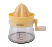 Professional Manual Juicer Hand Operated Citrus Press for Oranges Lemons Limes with 500ml Easy Pour Container Durable ABS PP Material Yellow Kitchen Essential for Juicing