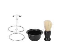 Professional Manual Shaving Brush Set Beard Shaving Brush Kit with Bowl and Stand Soft Nylon Bristles Large Capacity Foam Bowl Gift for Men Fathers Boyfriends