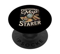 Professional Map Starer Geographer Geographers PopSockets Adhesive PopGrip
