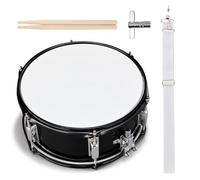 Professional Marching Snare Drum 12 x 5.5 Inch with Drum Stick, Carrying Strap & Tuning Wrench - Black Portable Practice Drum Kit for Marching Band, Parade, Corps, Drumline, Beginners & Adults