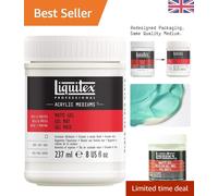 Professional Matte Gel Medium for Acrylic Paint - 237 ml, Non-Toxic & Durable