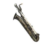 Professional Matte Silver Body Alto Saxophone Black Nickel Bell Exquisite Flower Carving Beginner Saxophone