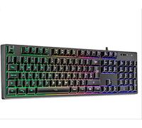 Professional Mechanical Gaming Keyboard, Black Upgraded Version Rbg of the Character Luminous Keyboard, One-Button Light Switch independent Design (UK Layout)