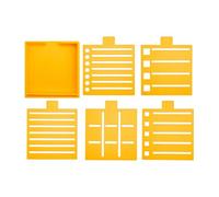 Professional Memo Pad Stencil Template Systems for Sticky Note Includes Base and Stencils for Efficient Organization Sticky Note Template