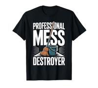 Professional Mess Destroyer Funny Housekeeper Cleaning Lady T-Shirt