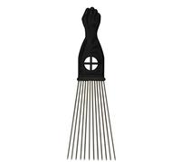 Professional Metal Afro Hair Pick Comb - Wide Tooth Styling Tool for Curly Hair, Wig Braiding, Coloring for Men and Women (L)