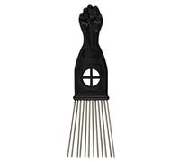 Professional Metal Afro Pick Wide Tooth Comb for Styling, Coloring, Wig, Braid - Hairdressing Tool for Curly Hair for Men Women (S)